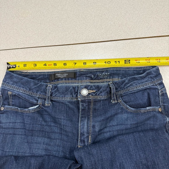 Simply Vera Vera Wang Dark Blue Straight Leg Jeans - Picture 5 of 7